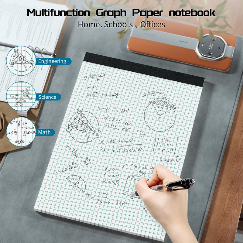Graph Paper Pads A4 Graph Paper Notebook, 2 Pack 4x4