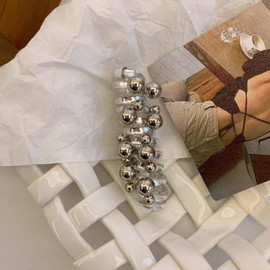 EZ PEACH Women's Hair Accessories, Pearl, Popular, Wire Pony Hairwire, Arrangement Wire, Hairband, Mature Style, Simple, Stylish, Thin, Arrangeable Cord, Stylish (Silver)