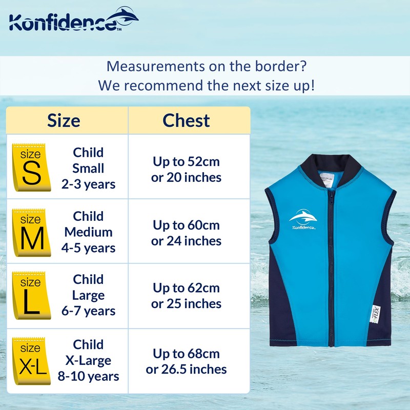 Konfidence Warma Kids Wetsuit Top - UV Protection Rash Vest