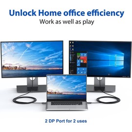 UVOOI DisplayPort Cable 2-Pack, Short 4K DP to DP Cable 3FT, High Speed Display Port Cord [4K@60Hz,2K@120Hz/165Hz/144Hz] Compatible with Dell Docking Station Gaming Monitor Laptop PC TV Splitter KVM