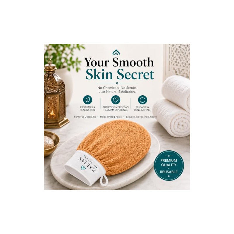 Kessa Hammam Exfoliating Glove by Zakia's Morocco