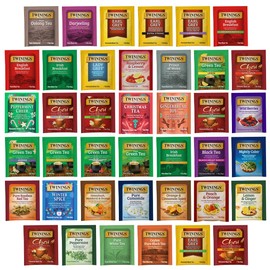 Twinings Tea Bag Sampler Assortment, Variety Pack (40 Count), 40 Unique Flavours for Tea Lovers: Women, Men, Couples, Family, Friends, Coworkers