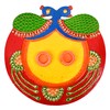 Pooja Thali Handcrafted MDF Wooden Pooja Thali Plate Wedding Engagement