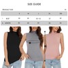 Fanvita - playera sin mangas con cuello alto para mujer,