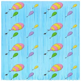 4 Pack Oh The Places You' ll Go Party Backdrop Decoration 3.2ft X 8.2ft Graduation Fringe Curtains for Kindergarten Preschool Graduation Party Decor Supplies