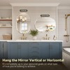 Brightify Oval Bathroom Mirrors for Over Sink, 24x40 Frameless Bathroom