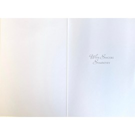 Loss of Your Daughter Sympathy Card - Purple Flowers with Silver Foil 7.5x5.25