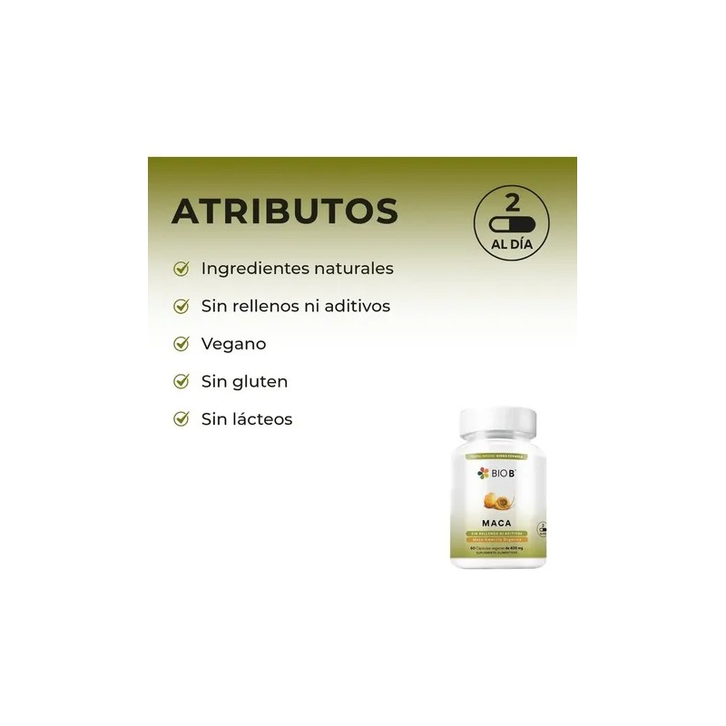 Bio B Maca 60 cápsulas veganas