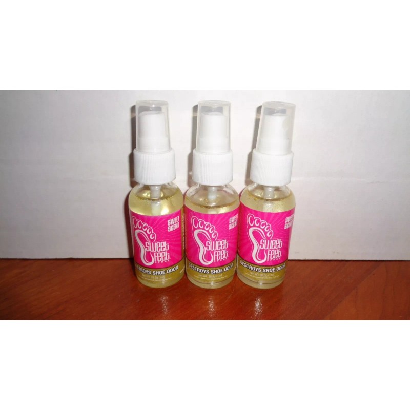 Sweet Feet Lot of 3 Sweet Scent Feet Spray Deodorizer
