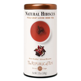 The Republic of Tea Natural Hibiscus Herbal Full Leaf Tea, 3.5 Ounces