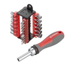 INTERTOOL 31-Piece Ratchet Screwdriver Set, SAE & Metric, Multi-Bit & Socket, All in OneRepair Tool VT08-3374