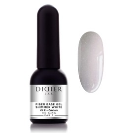 Premium Fibre Base Gel, Didier Lab, For Damaged Nails, Nail Enhancer, For UV Lamp, Masking White Gel Base, Super Fibreglass Technology, With Vitamins, Easy to Shape, Manicure