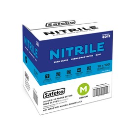 SAFEKO Blue Nitrile - Disposable Powder & Latex Free Gloves (Medium (1000 Pack))