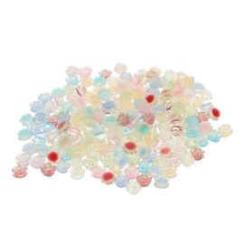 SEWACC 200pcs Floral Nail Charms Nail Decorations for Manicure Elegant Resin Flower for Home