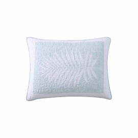 Tommy Bahamaa Lightweight Cotton Pillow Sham, Tropical Home Décor, Standard, Field of Fronds Blue