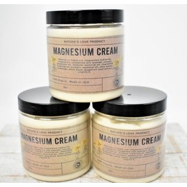 Natures Love Magnesium Cream Natures Love Moisturizer 2.0 ounce Massage Therapy 100% Organic