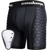 COOLOMG Boys Youth Baseball Sliding Shorts with Athletic Cup Padded