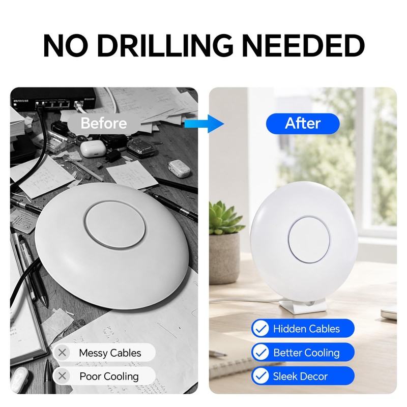 DPVPER Aluminum Desk Stand for Ubiquiti UniFi U7-Pro, U6-Pro, U6-LR,