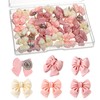Hpmjz 30 pcs Cute Bow Push Pins Pink Thumb Tacks