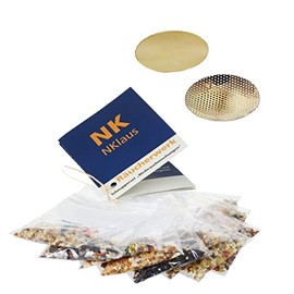 NKlaus 40711 12-Piece Set 10x Incense 1x Incense Strainer 1x Gold Plate for Incense Burner