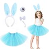 FILOEEX 4 Pcs Bunny Costume for Girls,Easter Bunny Dress up