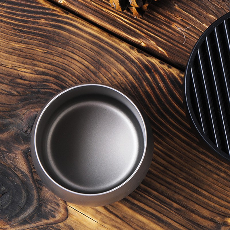120ml Ultralight Titanium Double Wall Insulated Water Cup Tea Cup
