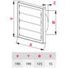 Black Gravity Grille 125 mm / 5 inch External Ducting