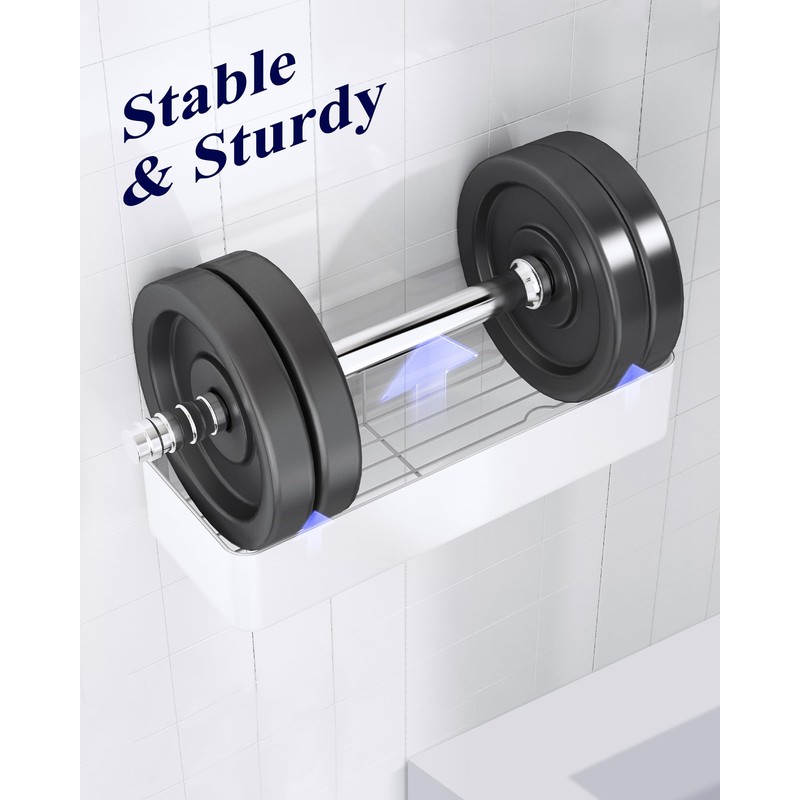 Kitsure Shower Caddy - 2 Pack Adhesive Shower Organizer, Rustproof