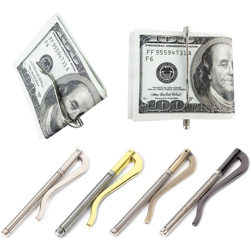 1Pcs Black Metal Bifold Money Clip Bar Wallet Replace Parts