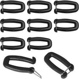 LUORNG 10PCS Detachable Square Elastic Hook Buckle Outdoor Rucksack Satchel - Inner Diameter 2.5CM Plastic Sliding Three Button Bulk Free Adjustable For Webbing Connection