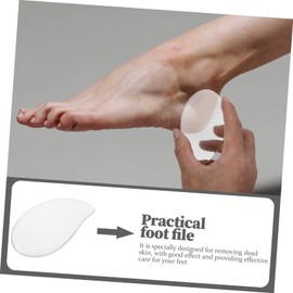 FRCOLOR 3pcs Exfoliating Pedicure Foot Rubbing Board Dead Heel Rasp Scrub Foot Brush Foot Skin Remover Multitools Pedicure Foot Rasp Foot Exfoliator Care Glass File White