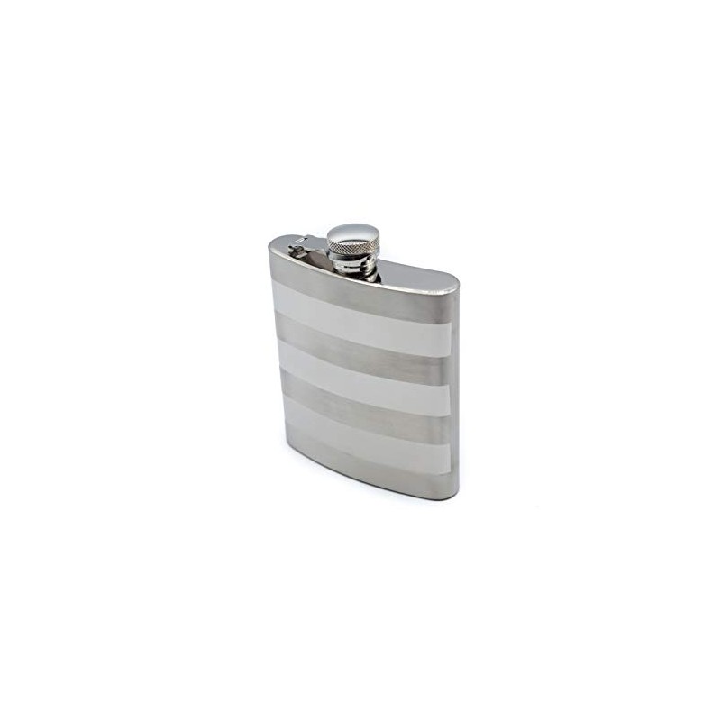 Frascos de licor de calidad superior, Modern Stripe Silver, 236.58ml