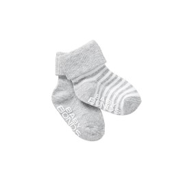 Bonds Baby Classic Cuff Socks - 2 Pack, New Grey Marle (2 Pack), 1-2 (6-12 Months)