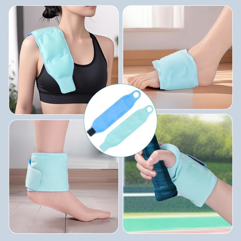HEINALOUS 手首アイシングサポーター アイスバッグ 固定用 スポーツ用サポーター 冷温両用 冷却パック 温熱パック 男女兼用 水漏れ防止