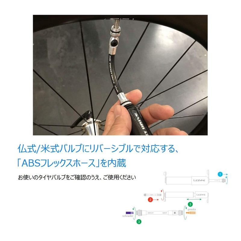 LEZYNE Pocket Drive Bicycle Pump/Air Pump, Pocket Drive, Presta Type,