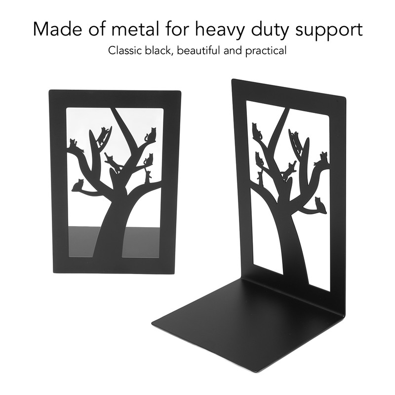 4Pcs Metal Book Ends Orderly Storage Arbitrary Adjustment Smoother Edges