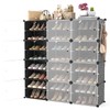 WEXCISE Portable Shoe Rack Organizer with Door, 48 Pairs Shoe