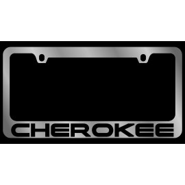Jeep Chrome Jeep Cherokee Logo Premium Stainless Steel License Plate Frame
