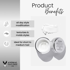 Kenra Professional Platinum Working Wax 15 | Matte Finish Styler | Provides Medium, Flexible Hold | Non-Greasy | Crème-Based Formula To Texturize & Mold Styles | All Hair Types | 1.4 fl. Oz