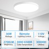 HOVENLA 36W Flush Mount Ceiling Light Fixture White, 19.7 Inch