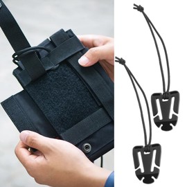 EMSea Pack of 10 Tactical Equipment Holder Elastic Buckle Compatible with Molle Tactical Vests Backpacks Compatible with MOLLE Systems (Type A)