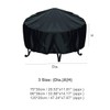 Baogu Cover for round patios, fire pit covers (3XL (148