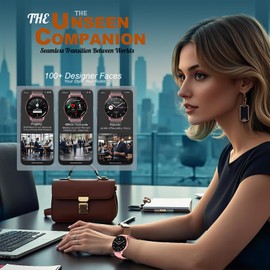 Smart Watch for Women, 1.46" 360x360 HD Touchscreen with 7Day Battery, 128 Sports Modes Fitness Tracker, Heart Rate/Sleep Monitor, IP68 Waterproof Smartwatch, Bluetooth 5.3, Magnetic Charging