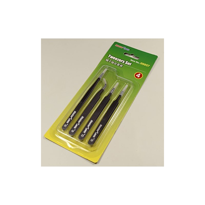WWS Trumpeter Tools - Set of 4 Precision Tweezers WWST11