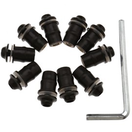 10X Motorcycle Windscreen Windshield Fairing Well Nut Bolt Solid Screw M5 Black