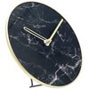 NexTime Table/Wall Clock-Diameter 20 cm-Glass/Metal-Black-'Marble, 20 x 0.8 cm