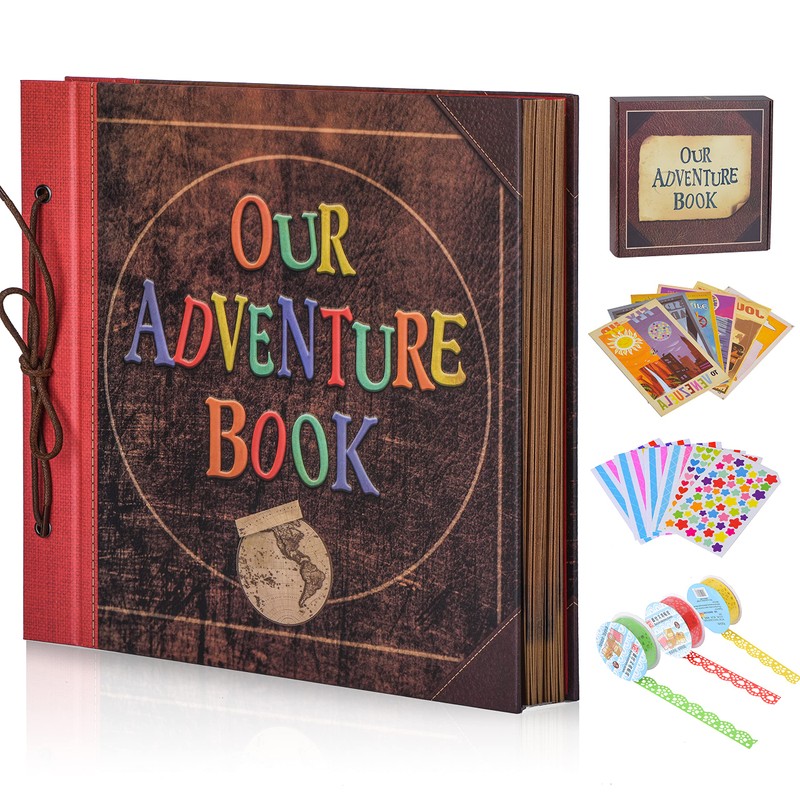 LINKEDWIN 12x12 Inch Our Adventure Book Scrapbook Album, 60 Pages