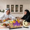 Wiooffen 4Pcs Ramadan Mubarak Table Centerpiece Decorations Eid Mubarak Wooden