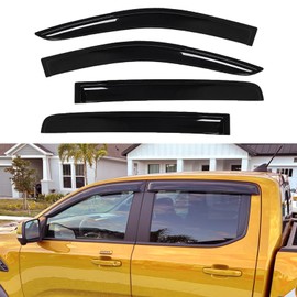 Tape-On Rain Guards for Ford Ranger 2024-2025 OEM Style Side Window Deflectors Window Vent Visor