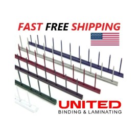 United Binding & Laminating 1" x 11" Hotknife 11 Pin VeloBind Binding Strips 500 sets 6Colors to Choose From - Black